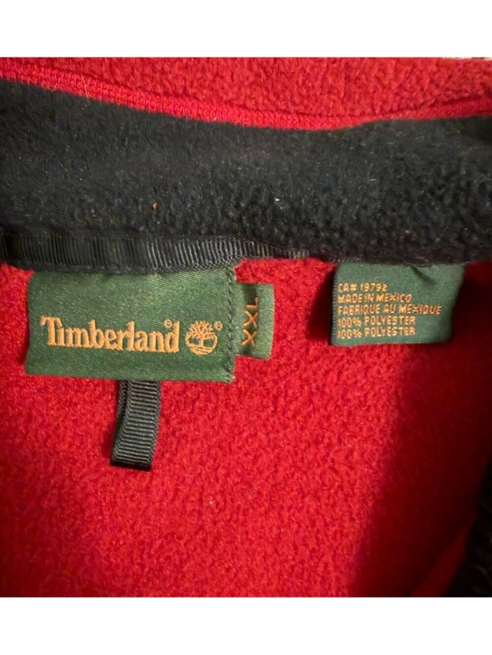 Vintage Timberland Red Polartec Fleece Vest Size XXL - Picture 3 of 5